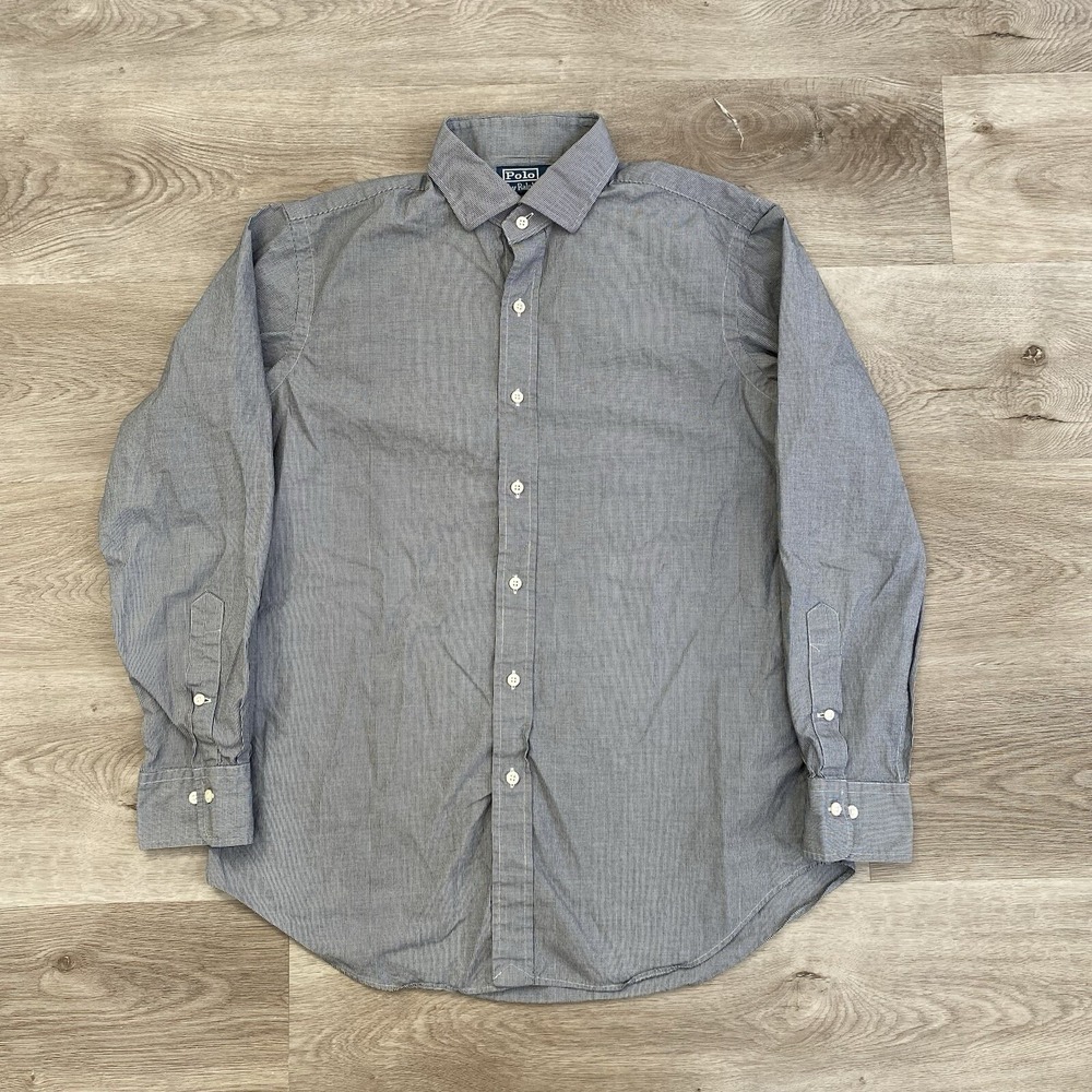 VTG Men's Polo Ralph Lauren Checkered Long Sleeve Button Dress Shirt 15.5-32/33